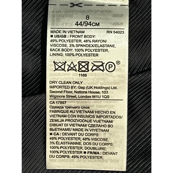 Banana Republic NWT Women’s Black & White Striped Vest, Size 8 - Picture 2 of 7